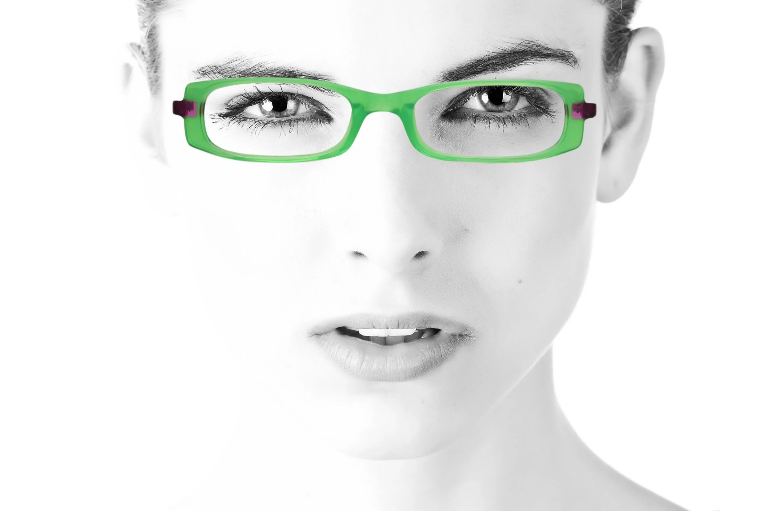 Original vintage 90s Y2K Mikli M0334 glasses lime green Peep Eyewear